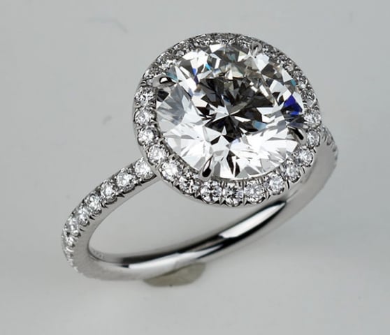 Frankiextah 3+ctw Round Brilliant in Halo Engagement Ring Frankiextah 3+ctw Round Brilliant in Halo Engagement Ring