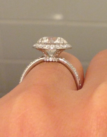 Frankiextah 3+ctw Round Brilliant in Halo Engagement Ring Frankiextah 3+ctw Round Brilliant in Halo Engagement Ring