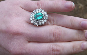 Graff Emerald and Diamond Cocktail Ring