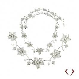 Diamond flower necklace at I.D. Jewelry 