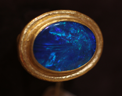 Gurhan opal ring in 24k gold 