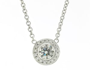 Diamond Pendant with Halo