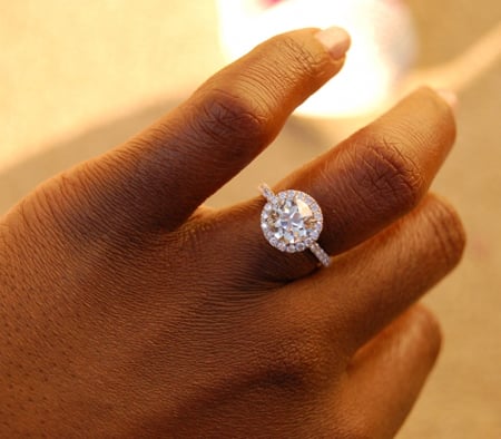 Pave diamond ring