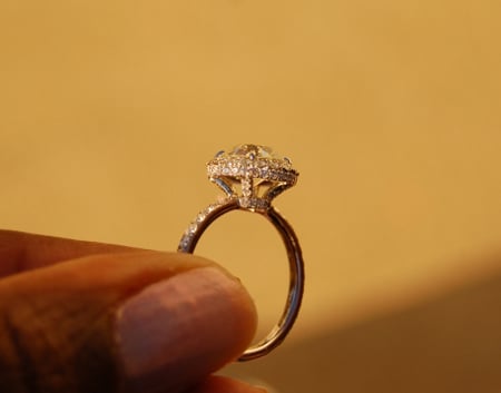 Pave diamond ring