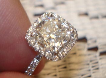 Harry Winston micropave diamond engagement ring