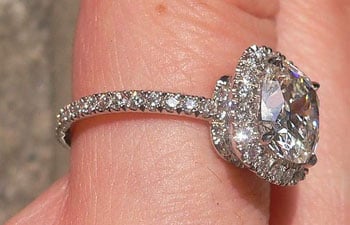 Harry Winston micropave diamond engagement ring