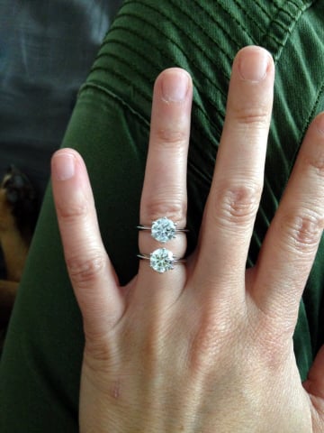 Hers and Hers Diamond Engagement Rings - Image by HappyNewLife