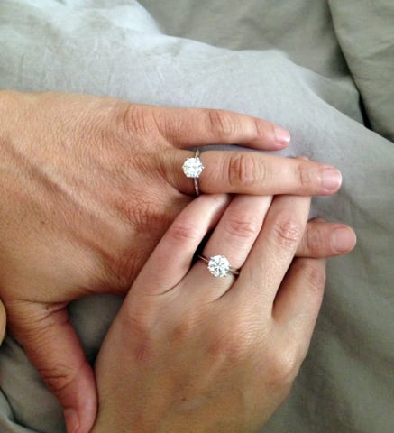 Hers and Hers Diamond Engagement Rings - Image by HappyNewLife