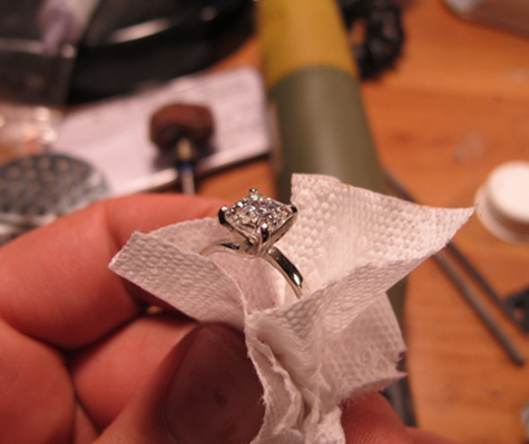 Homemade Asscher Cut Diamond Engagement Ring