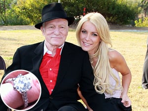 Hugh Hefner and Crystal Harris engagement ring