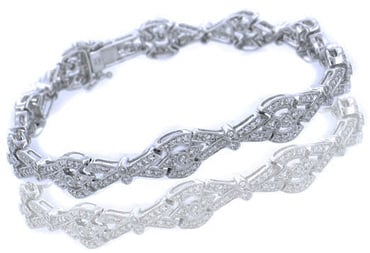 I.D. Jewelry antique style diamond bracelet