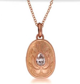 Ila&I rose gold diamond locket