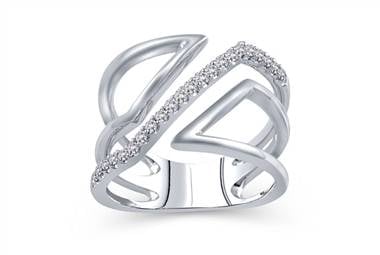 Pair with: Diamond geometric ring set in sterling silver at Ritani 