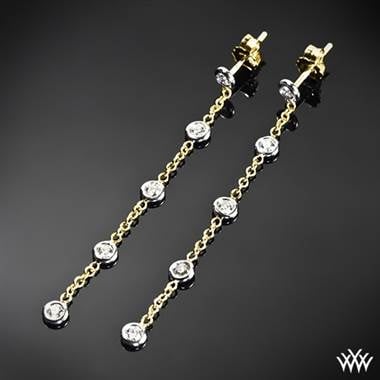 Top: Whiteflash by the yard diamond earrings set in 18K yellow gold at Whiteflash 