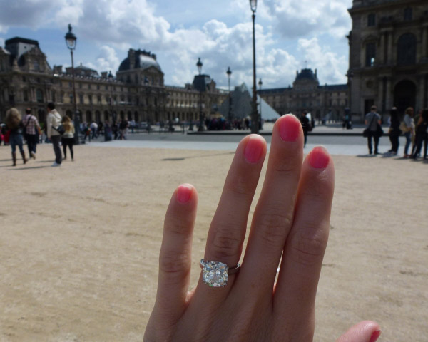 Poppy, an antique cushion-cut diamond, visits the Louvre