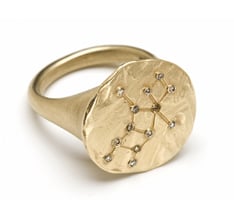 Virgo constellation signet ring by Kamofie