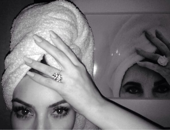 Image: Instagram - Kim Kardashian's engagement ring