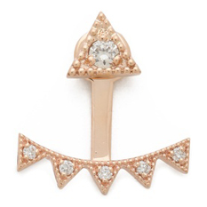 Kismet by Milka crown ear jacket with diamonds in 14k rose gold