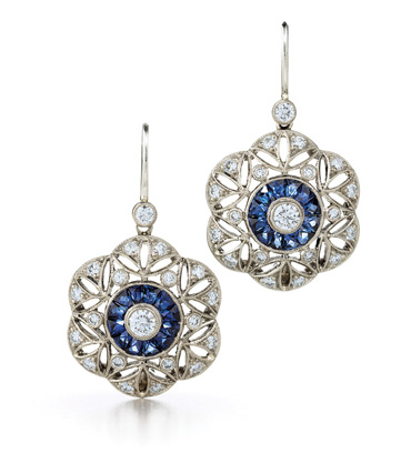 Kwiat Juno sapphire and diamond earrings from the Kwiat Vintage Collection