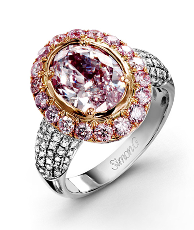 2.75 carat pink diamond on display at Lugaro Jewellers