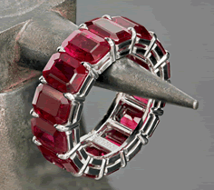 Leon Mege Ruby Eternity Band