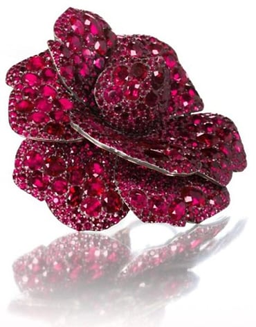 Ruby Camellia brooch by JAR