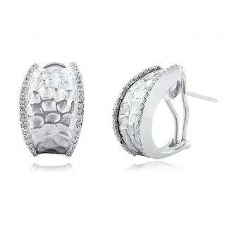 Sterling silver diamond earrings at EFFY 