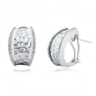 Sterling silver diamond earrings at EFFY 