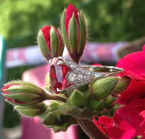 Spinel and diamond ring • Image by NKOTB