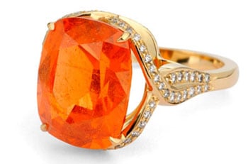 Mandarin Garnet ring by David Miracca