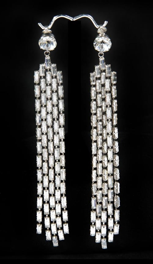 Rhinestone earrings worn by Marilyn Monroe