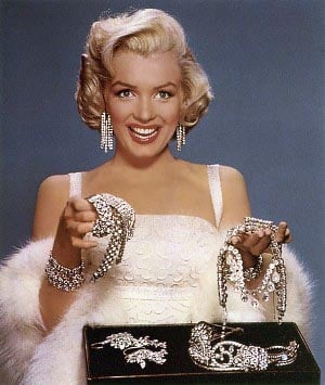 Marilyn Monroe with her best friends, diamonds