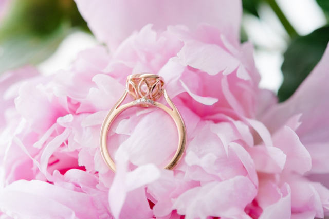 Rose gold bezel ring with 'August Vintage' Cushion diamond • Image by DorotheaBrooke