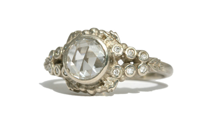 Megan Thorne Wood Nymph rose cut diamond ring