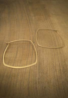 Melissa Joy Manning square hoop earrings