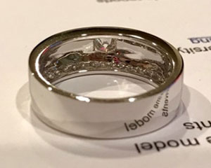 praween_s’s Unique Men’s Diamond Ring (Back Angle View) - image from praween_s