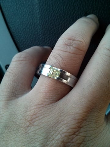 Boone tension-set ring with yellow diamond shared by acebruin Boone tension-set ring with yellow diamond shared by acebruin