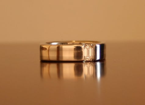Men's Boone Titanium Tension Set Diamond Ring