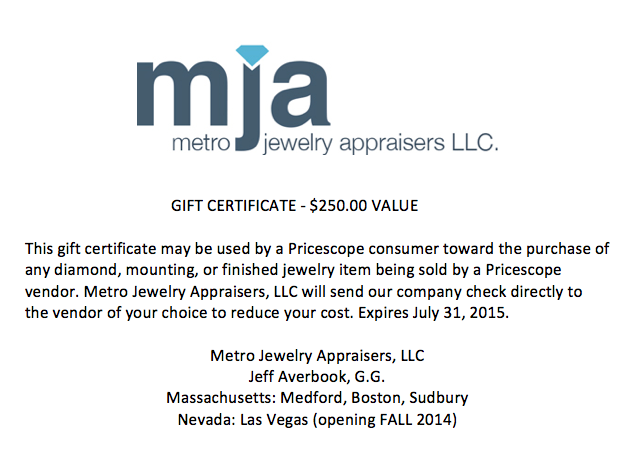 Metro Jewelry Appraisers door prize 2014 PS GTG