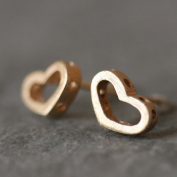 Michelle Chang Open Heart Stud Earrings