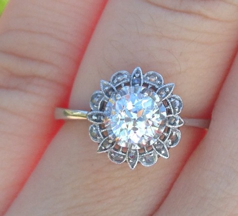 Mico's Antique OEC in Rose Cut Halo Mico's Antique OEC in Rose Cut Halo