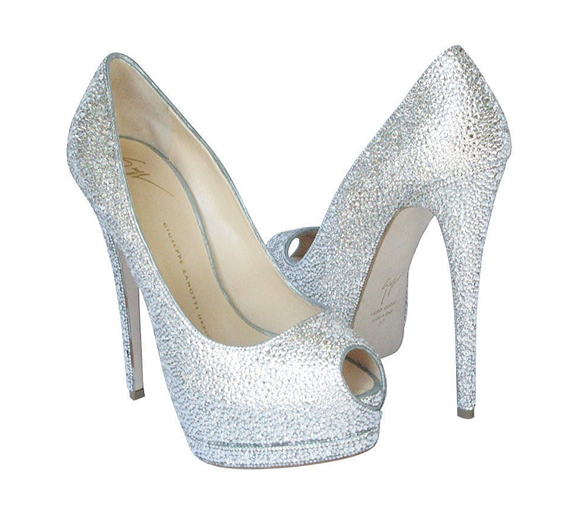 Million Dollar Diamond Shoes by Crystal Heels, at Leon's of Beverly Hills