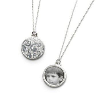 Monica Rich Kosann Sterling Silver Round Half Locket