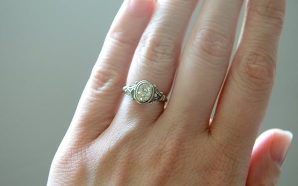 Custom Oval Diamond Ring by Ann McKay