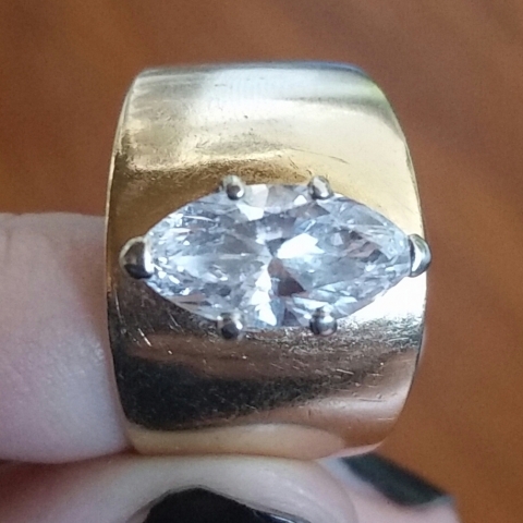 Naivemelody's Marquise Cut Diamond Engagement Ring before transformation