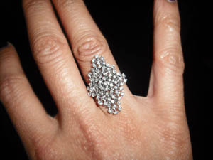 diamond cluster ring