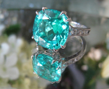 Paraiba Tourmaline Diamond Ring