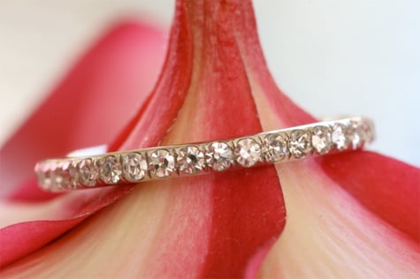 Pave diamond eternity band