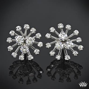 “Star cluster” earrings set in 18K white gold from Whiteflash 