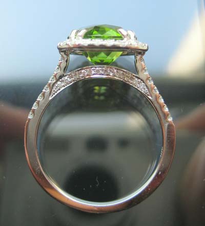 Peridot Diamond Ring